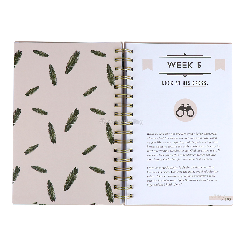 Custom Prayer Journal Notebook Spiral Weekly Planner Printing 7