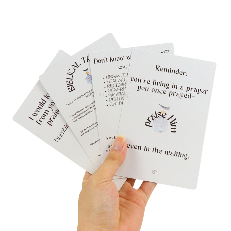 Positive Card Games Custom Printing Prayer Affirmation Cards 8