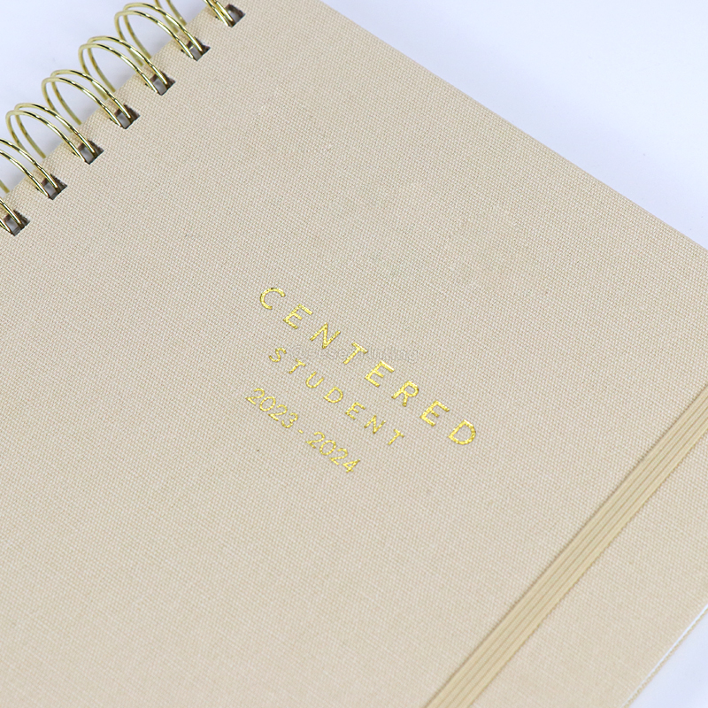 Custom Spiral Planner Fabric Cloth Cover Notebook Journal Printed 10