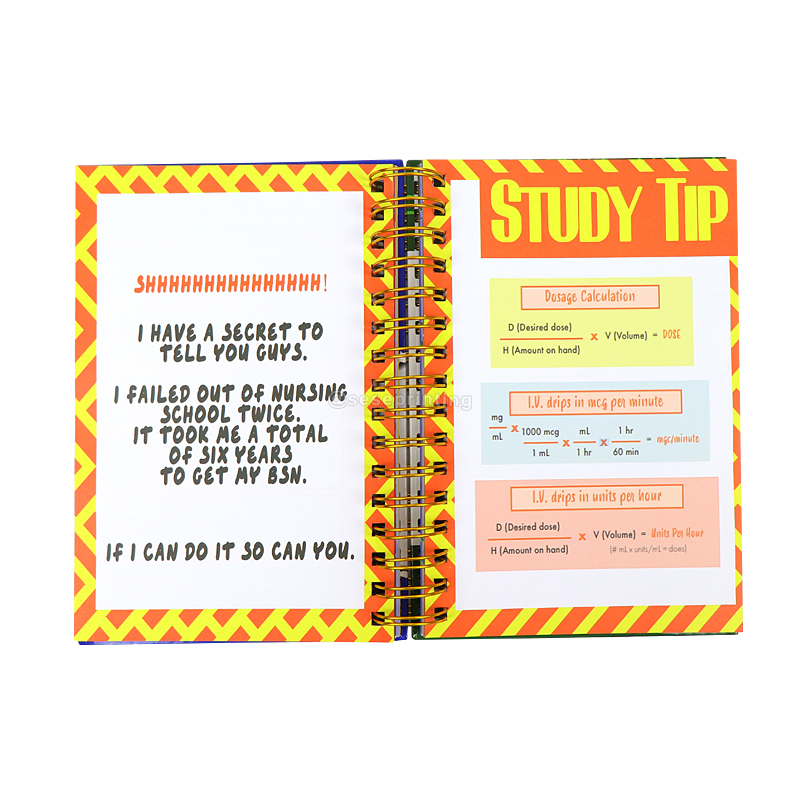 Spiral Daily Journals Custom Logo Notebook Printed Nurse Planner 7