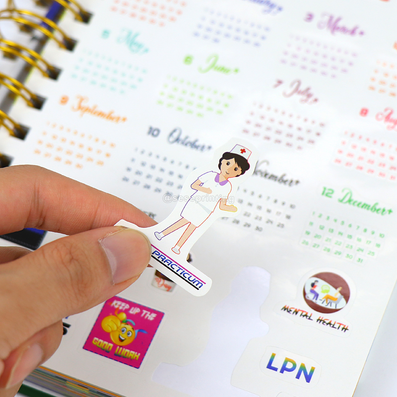 Spiral Daily Journals Custom Logo Notebook Printed Nurse Planner 8