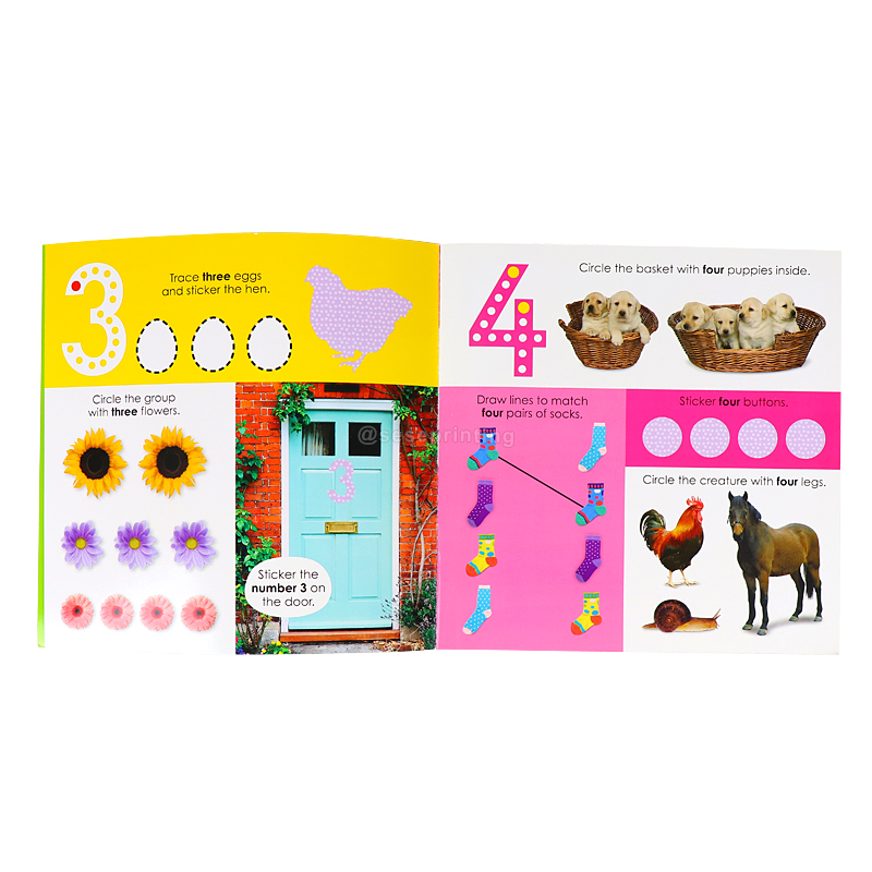 Custom Learning Book Softcover Printing Kids Sticker Books 7