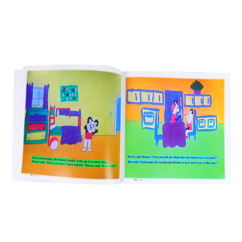 Custom Perfect Binding Paperback Kids Story Picture Book Printing 8