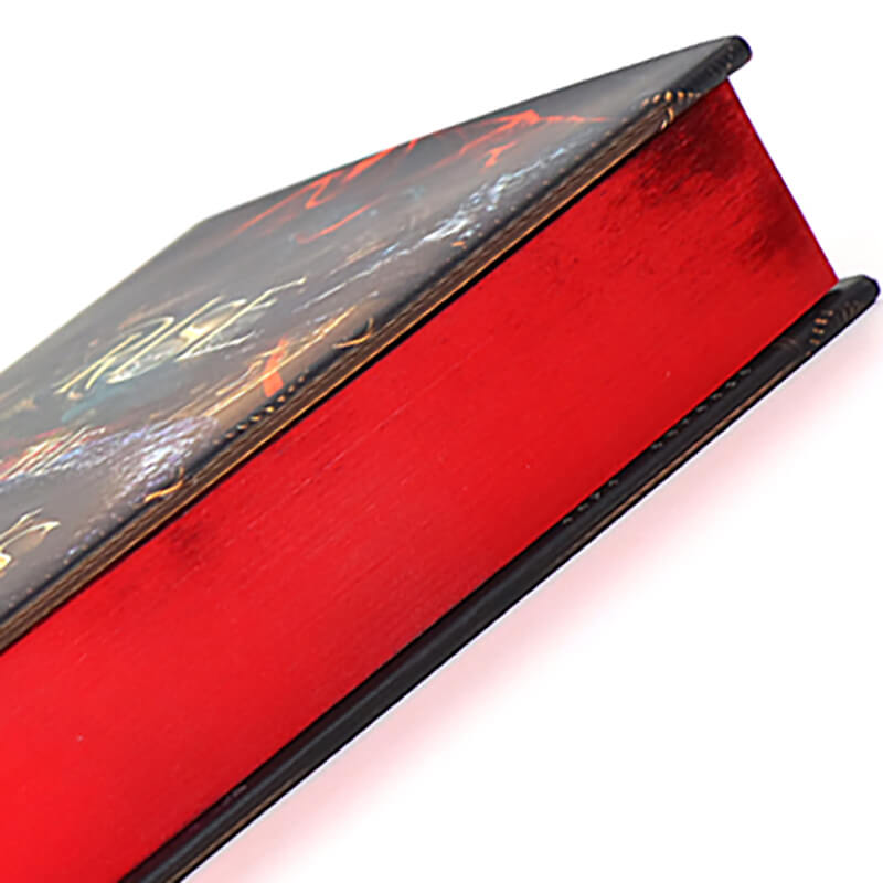 Gold Foil Stamped Cloth Cover Hardcover Book Printed Sprayed Edges 10