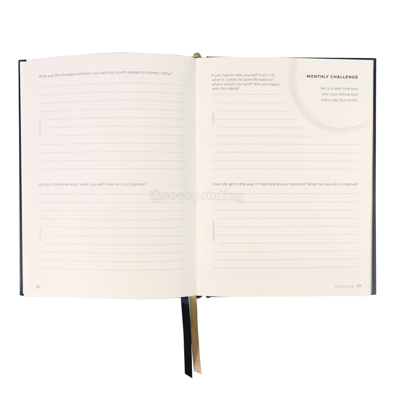 Hardcover Notebook Printing Custom Leather Human Design Journal 7