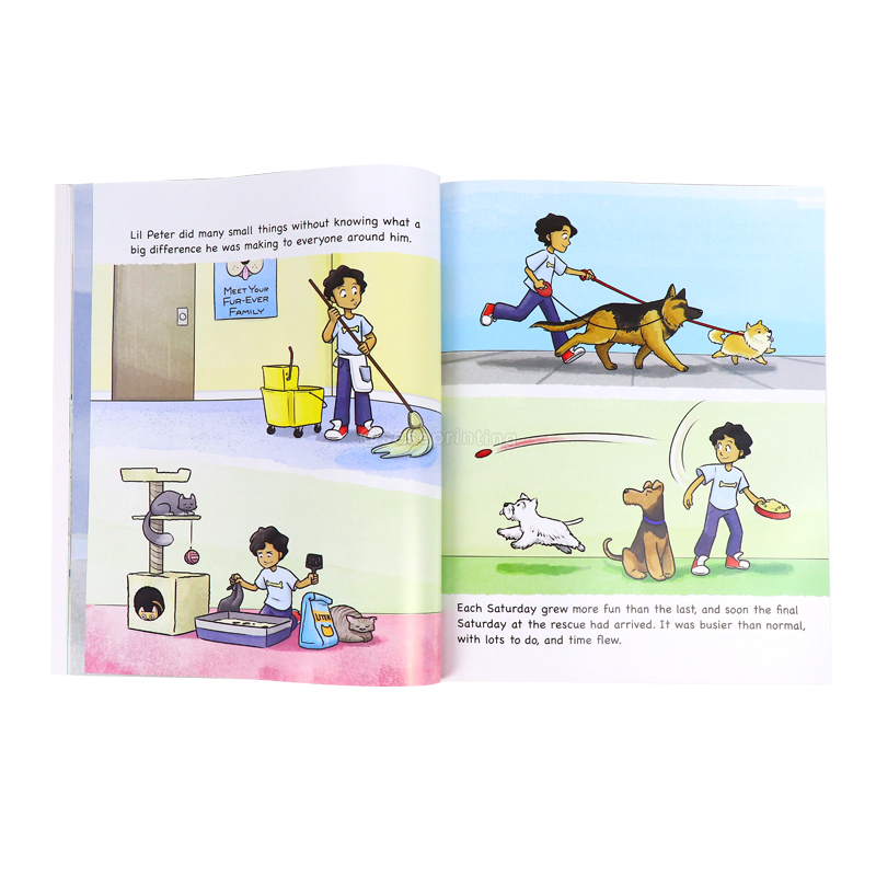 Paperback Book Printing Services Custom Kids Illustration Book 7