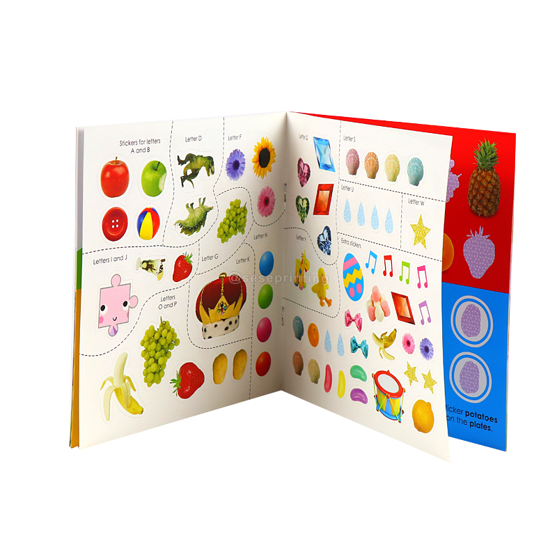 Custom Printing Kids Books Alphabet Sticker Books Softcover 8