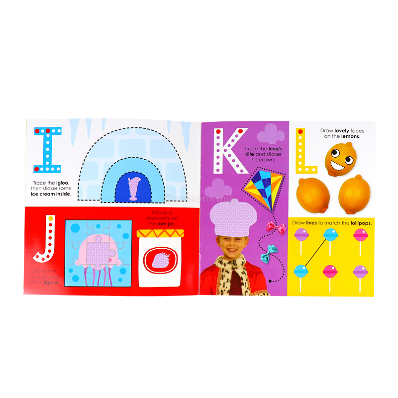 Custom Printing Kids Books Alphabet Sticker Books Softcover 7