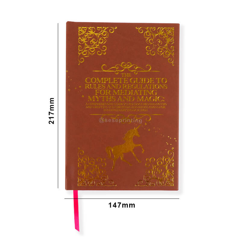 Publishing Leather Cover Book Printing Pattern Sprayed Edges 6