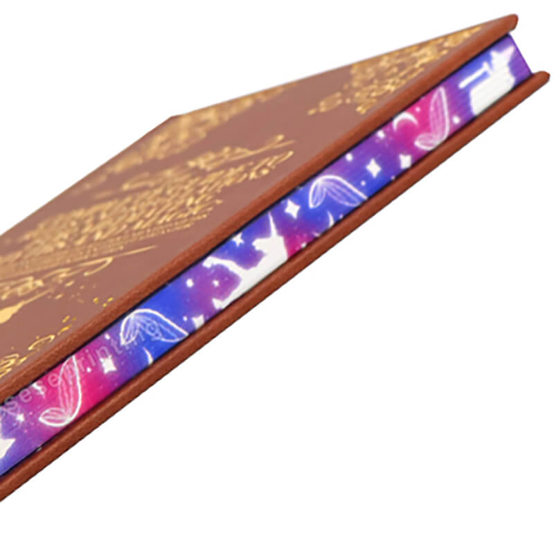 Publishing Leather Cover Book Printing Pattern Sprayed Edges 9