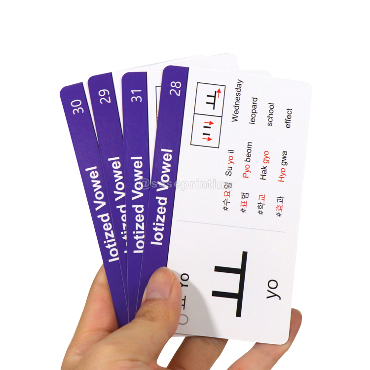 Custom Printing Flashcards Paper Educational Cognitive Cards 9