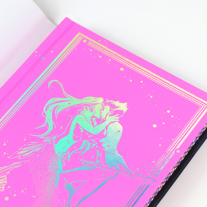Custom Book Printed Laser Foil Cover Sprayed Edges Hardcover Book 9