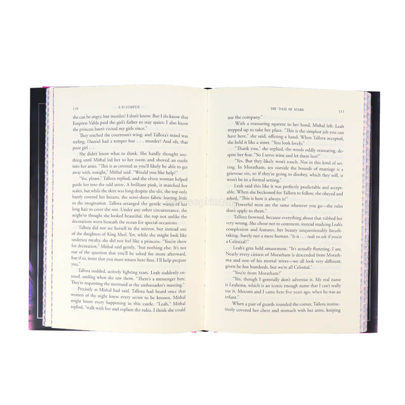 Custom Book Printed Laser Foil Cover Sprayed Edges Hardcover Book 7