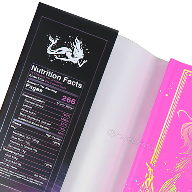 Custom Book Printed Laser Foil Cover Sprayed Edges Hardcover Book 8