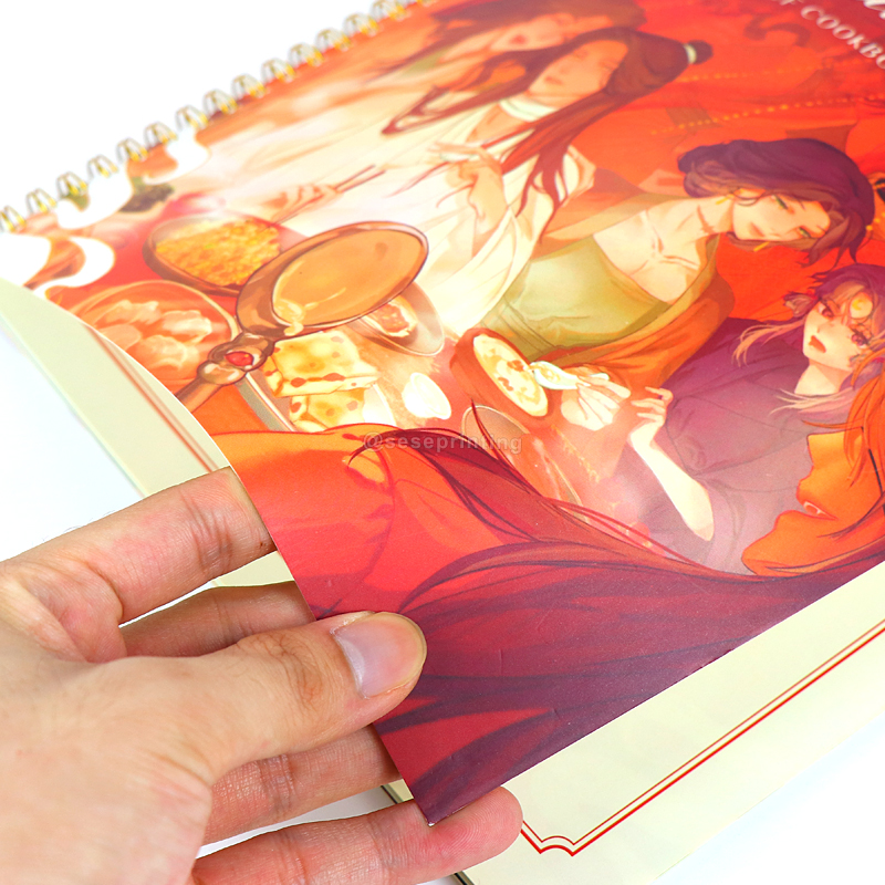 Wire-O Bound Paperback Recipe Book Custom Menu Cookbook Printed 8