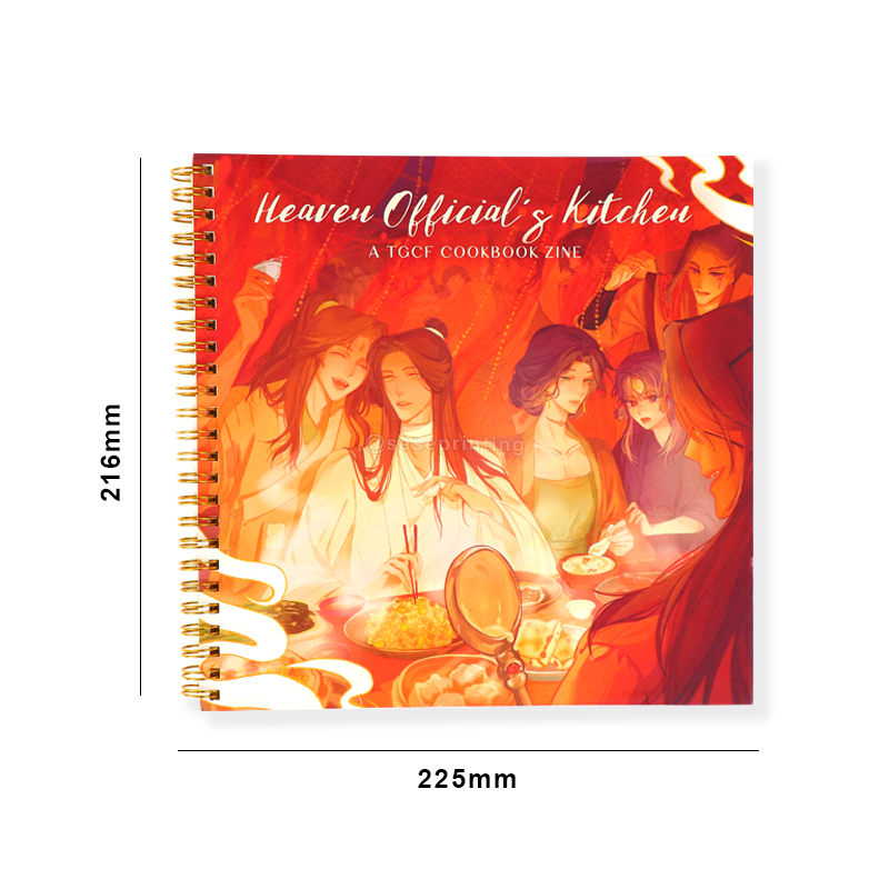 Wire-O Bound Paperback Recipe Book Custom Menu Cookbook Printed 6