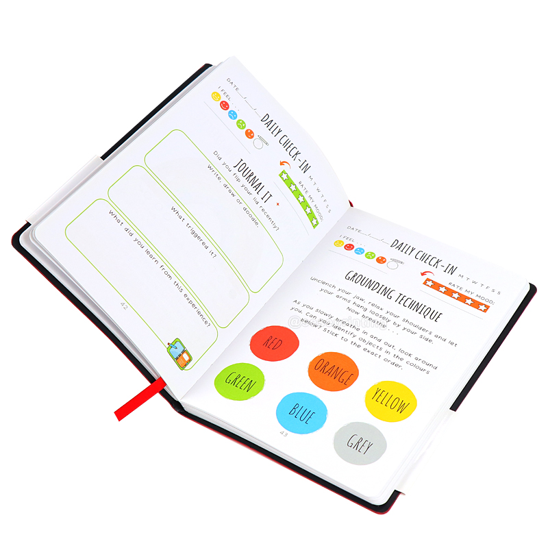 Undated Planner Print Leather Notebook Custom Affirmation Journal 7