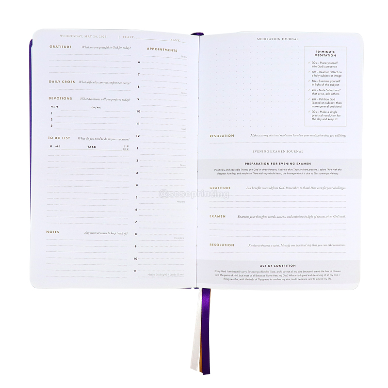 Custom Notebook A5 Diary Leather Journal Printed Weekly Planner 7