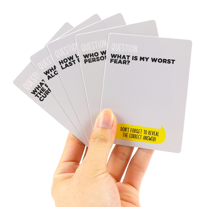 Custom Printing Adults Question Card Games Manufacturer 9