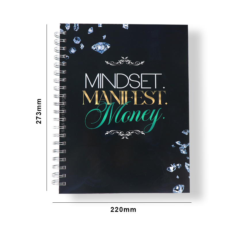 Custom Mindset Manifest Journal Printing Spiral Budget Planner 6