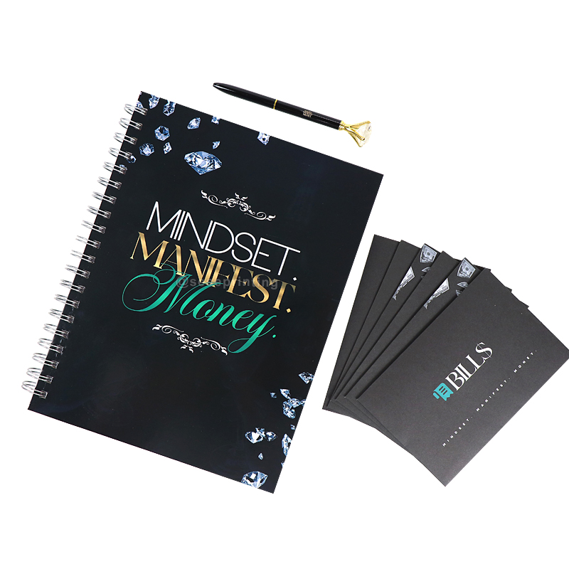 Custom Mindset Manifest Journal Printing Spiral Budget Planner 8