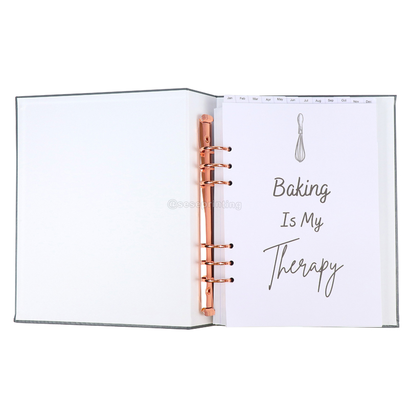 Custom Printed Journal Leather Notebook 6 Ring Binder Planner 7