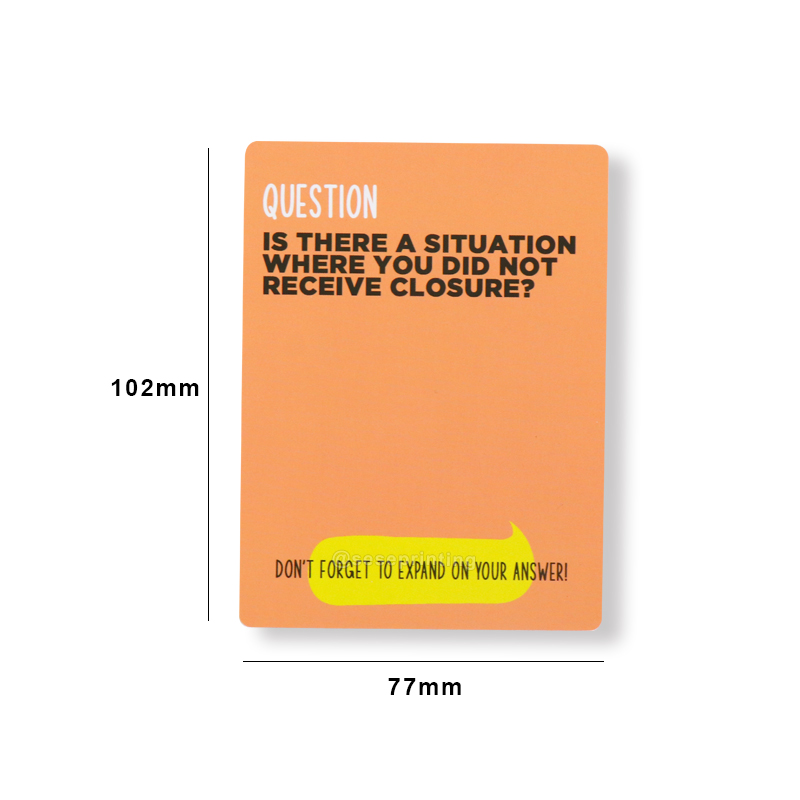 Make Your Own Game Cards Custom Couples Question Card Manufacturer 7