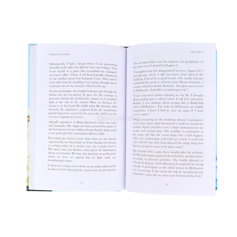 Self Publishing Book Custom A5 Hardcover Chapter Book Printing 8