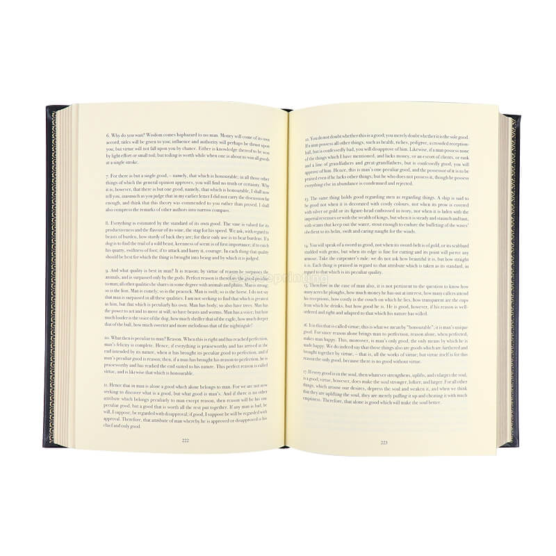 Embossed Hardcover Book Printed with Sprayed Edges for a Series 7