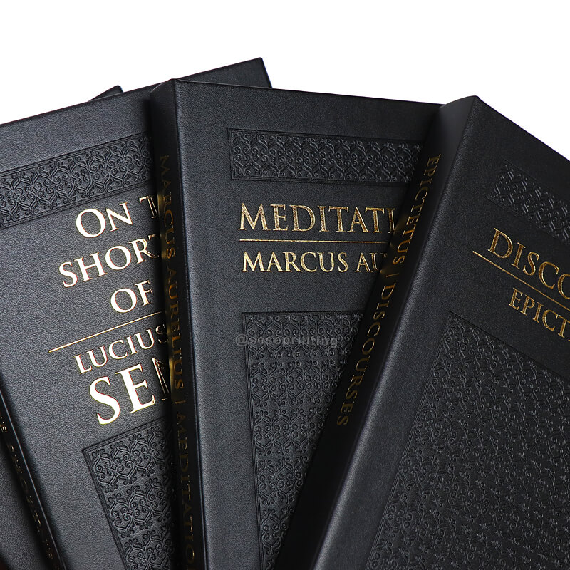 Embossed Hardcover Book Printed with Sprayed Edges for a Series 8