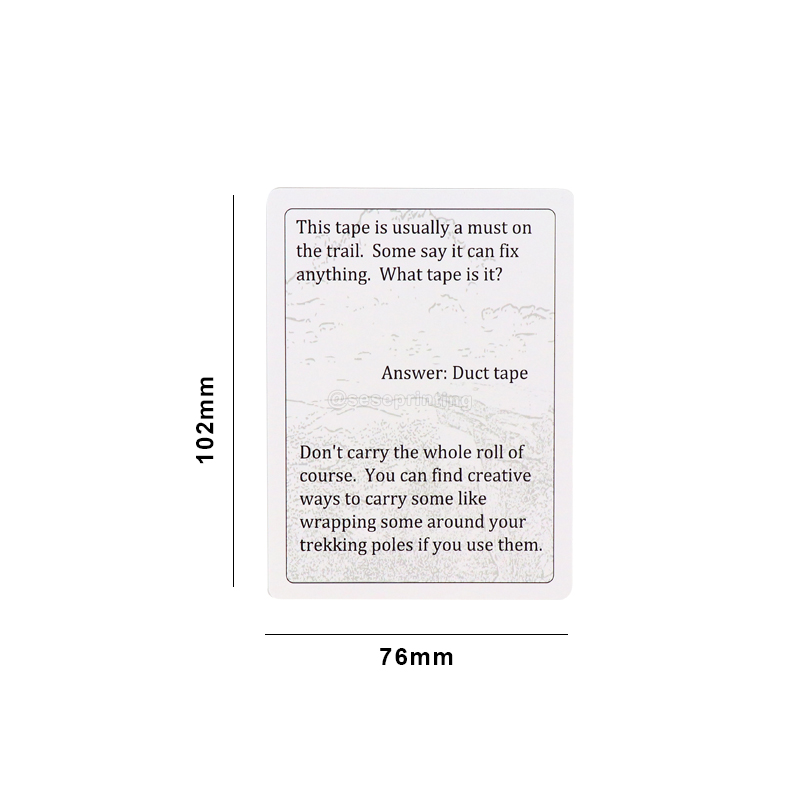 Question Answer Card Game Manufacturer Custom Flashcards Printed 7