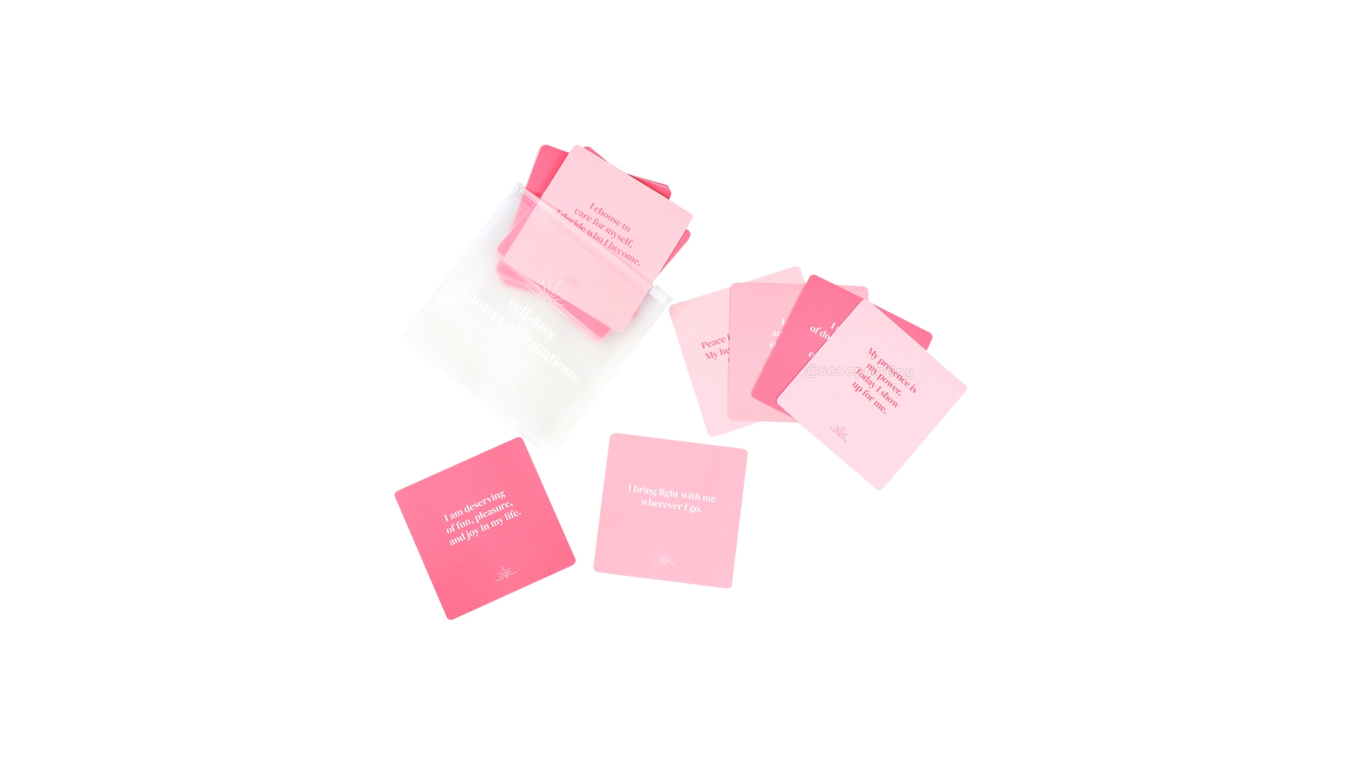 Custom Waterproof Game Card Printing PVC Shower Affirmation Cards 1