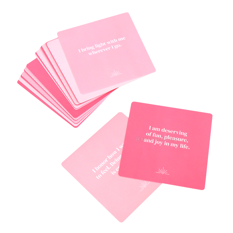 Custom Waterproof Game Card Printing PVC Shower Affirmation Cards 9