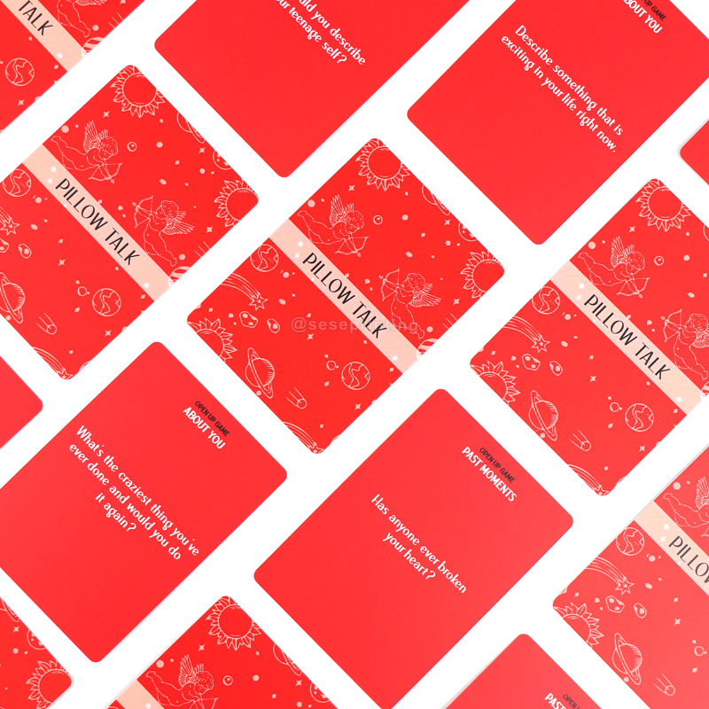 Custom Open Up Game Card Couple Talk Question Cards Printing 8