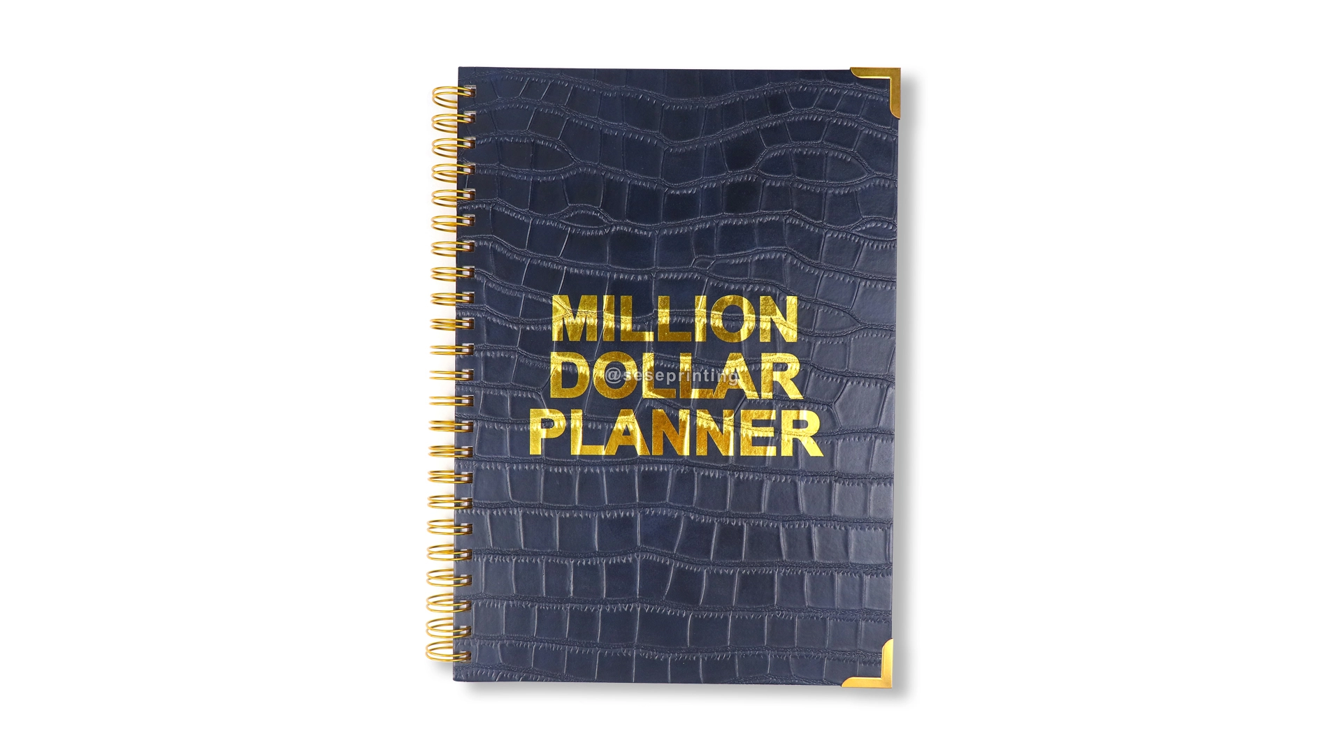 A5 Croc Leather Cover Planner Spiral Notebook Journal Printing 1