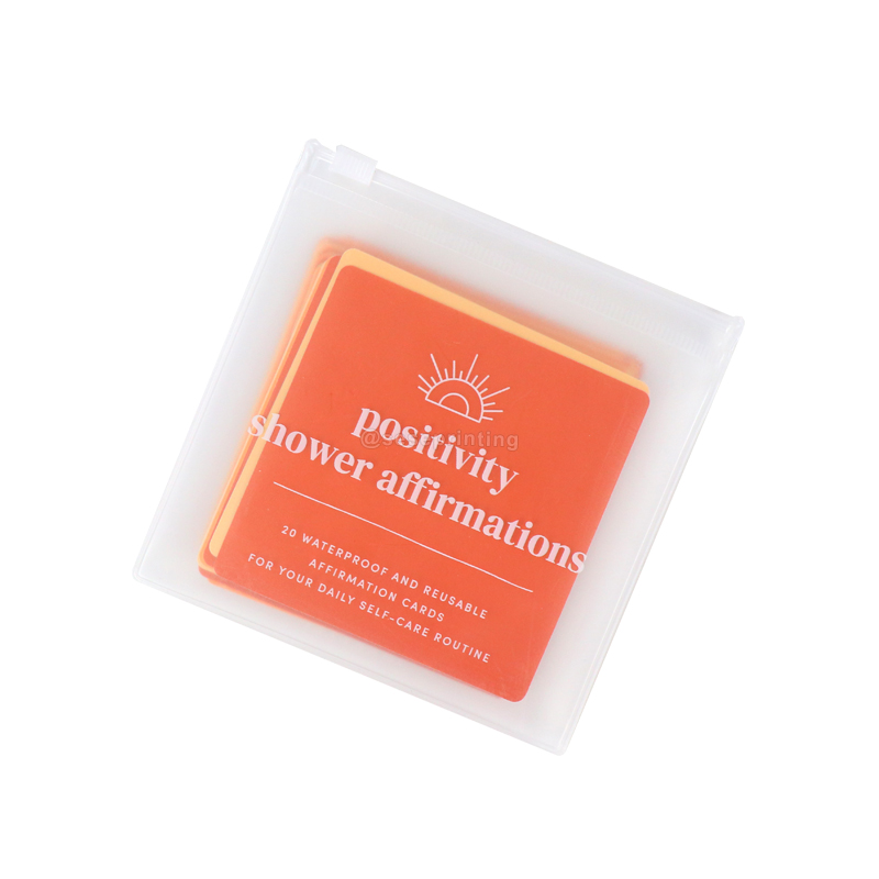 Custom Print Waterproof Positive Shower Affirmation Cards Games 6
