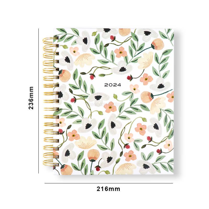 Daily Journal Custom A5 Hardcover Weekly Monthly Spiral Planner 6