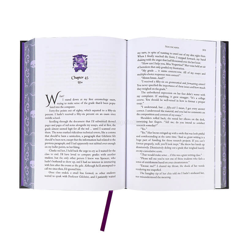Purple Foiled Hardcover Special Edition Book Printed Sprayed Edges 7
