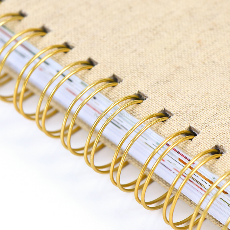Year Diary Daily Planners Custom Spiral Fabric Journal Notebooks 11