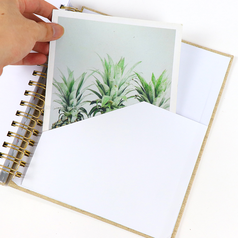 Year Diary Daily Planners Custom Spiral Fabric Journal Notebooks 10