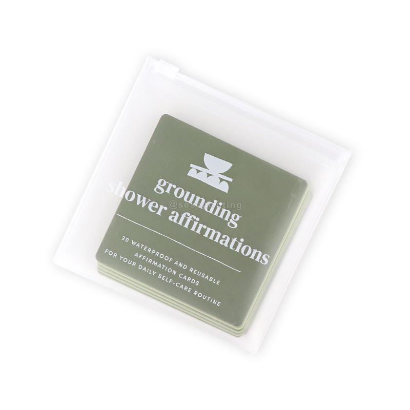 Custom Waterproof Positive Encourage Shower Affirmation Cards 7