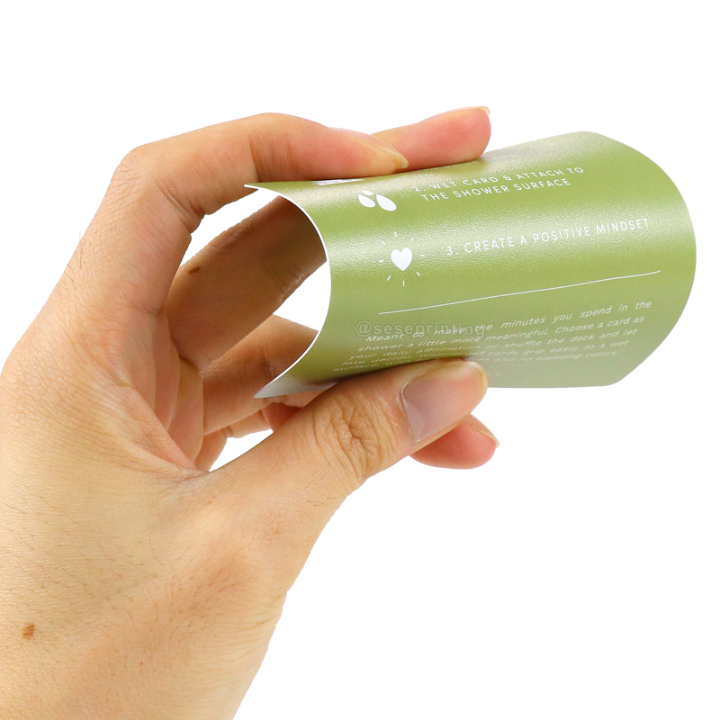 Custom Waterproof Positive Encourage Shower Affirmation Cards 9