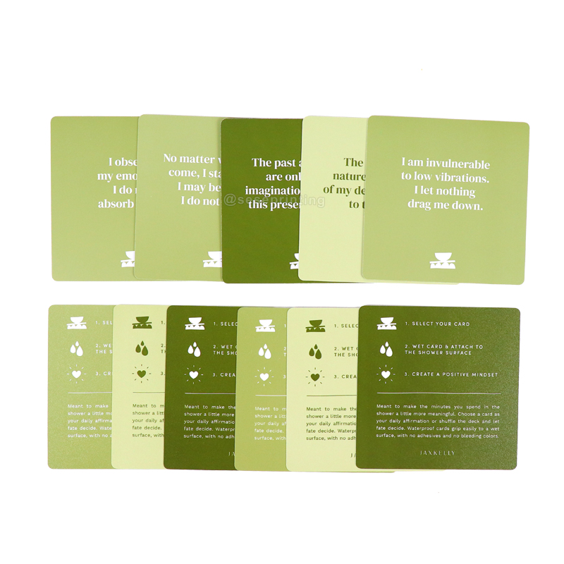 Custom Waterproof Positive Encourage Shower Affirmation Cards 8