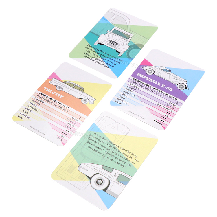 Custom Front and Back Game Card Printing Learning Flashcards 8