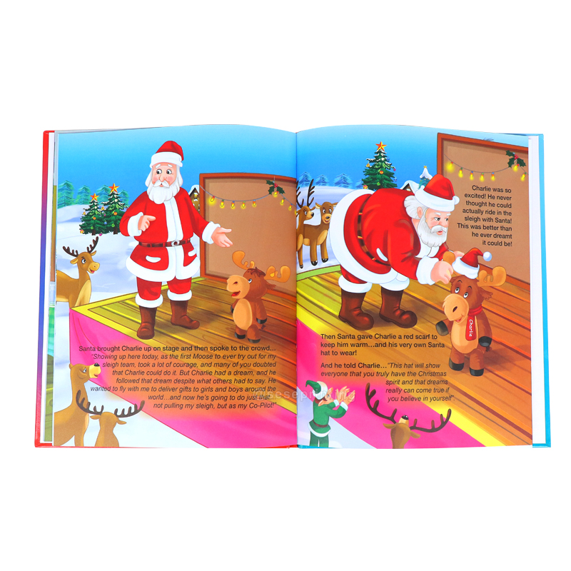 Hardcover Illustration Books Kids Christmas Story Books Printed 7