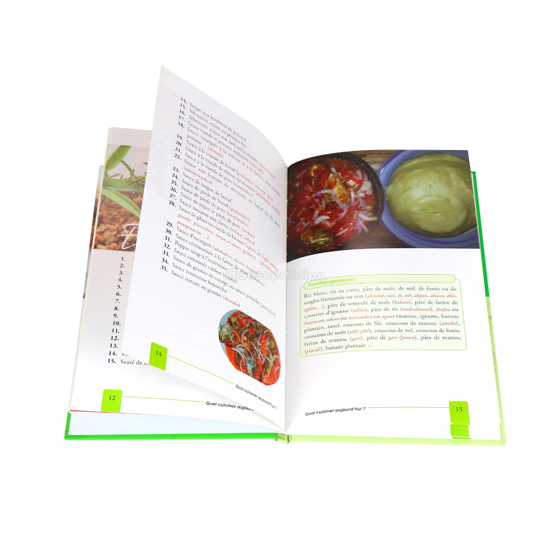 Publishing Printing Cookbook Menu Brochure Hardcover Recipe Book 7