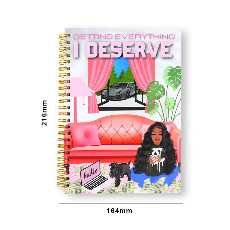 Planner and Journal Customized Hardcover Spiral Notebook Printed 6