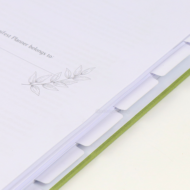 Fabric Journal Notebook Spiral Spiritual Manifest Planner Printed 8