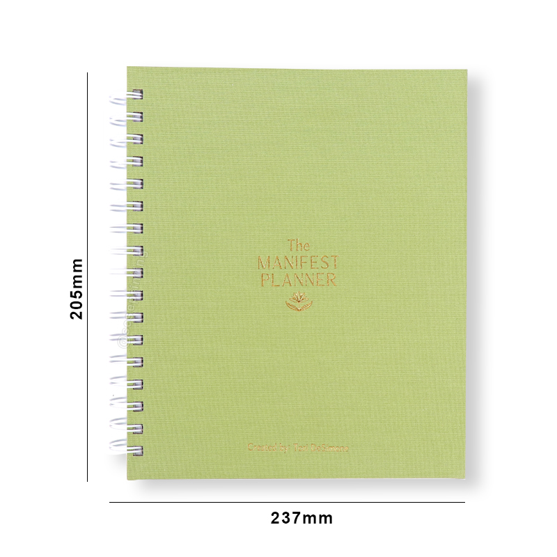 Fabric Journal Notebook Spiral Spiritual Manifest Planner Printed 6