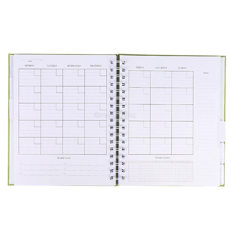 Fabric Journal Notebook Spiral Spiritual Manifest Planner Printed 7